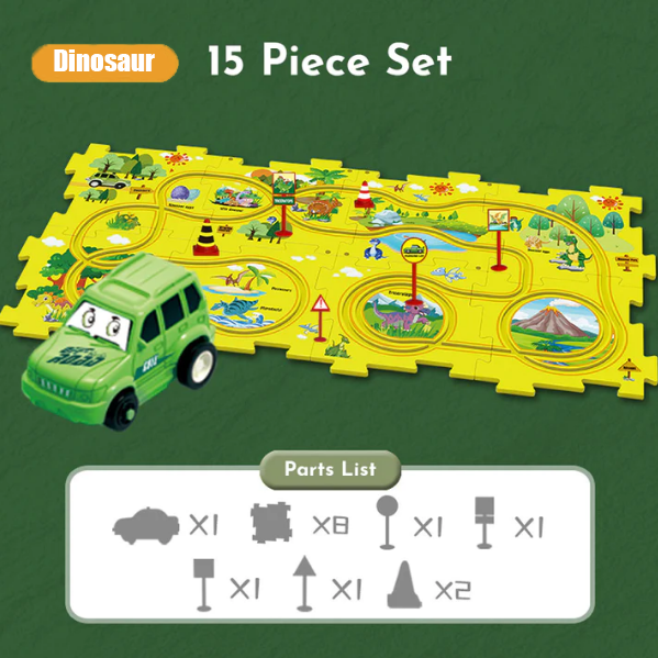 PuzzelRacer Auto Racebaan Set - 50% Korting!